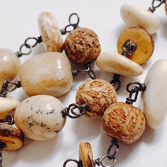 Retired Signed Silpada N1692 Necklace Sterling Silver White Howlite African Opal - Picture 9 of 14